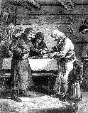 Wigilia w chacie wiejskiej, Kosy 1878 r.